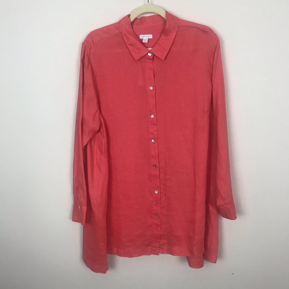 NWT J. Jill 100% Linen Love Linen Button Down